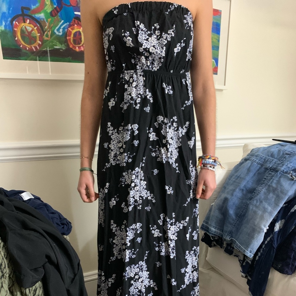 Strapless almost maxi dress